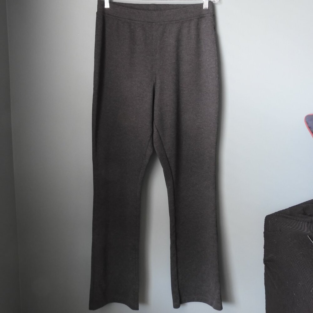 Woman Within Plus Size Bootcut Ponte Stretch Knit Pant Gray 14WTL